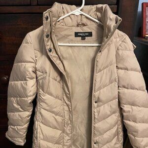 Kenneth Cole XS Woman's Long Winter Jacket with Fur Trim Hood